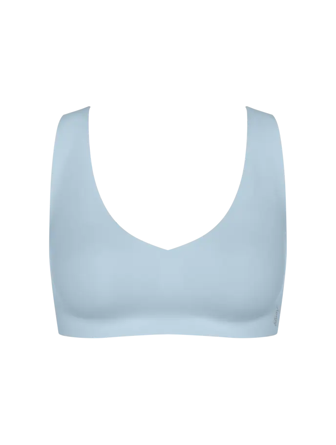Bralette sin aros ni costuras ZERO Feel 2.0 azul claro SLOGGI