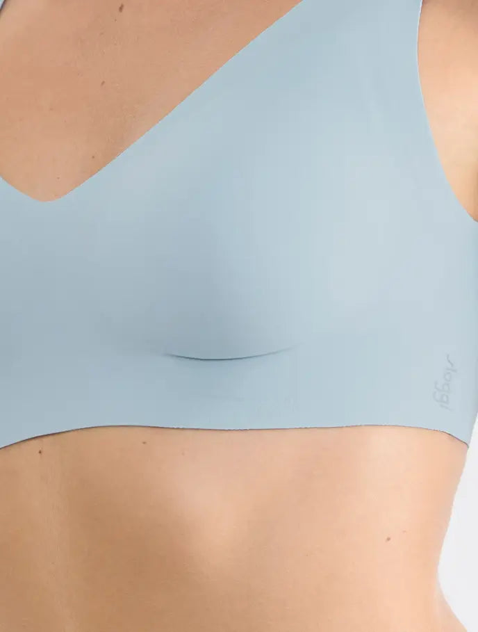 Bralette sin aros ni costuras ZERO Feel 2.0 azul claro SLOGGI