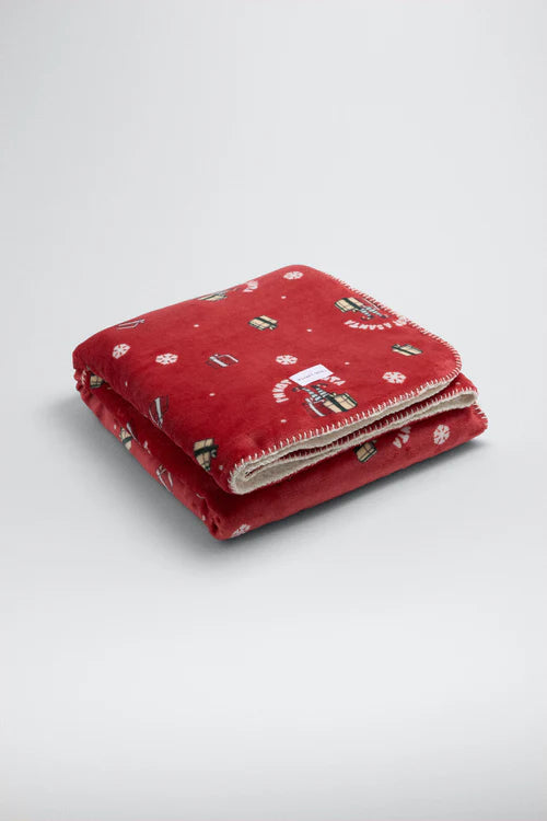 Manta sofá doble cara estampado Navidad 130x160 YSABEL MORA
