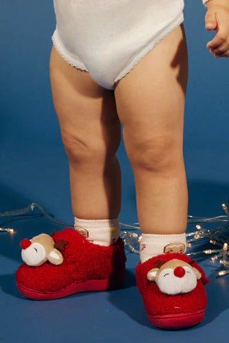 Zapatillas de casa bebé estampado Navidad YSABEL MORA