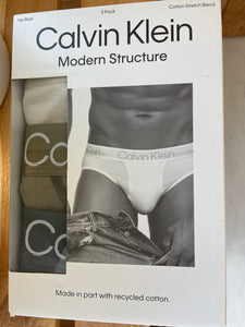 Pack 3 SLIPS Modern Structure Cotton Stretch blend CALVIN KLEIN