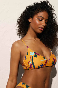 Top bikini triángulo estampado COMBINABLE YSABEL MORA