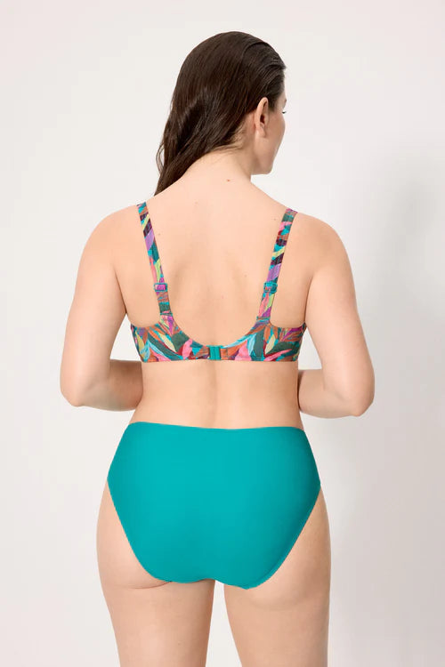 Braga bikini COMBINABLE talle alto estampado hojas YSABEL MORA