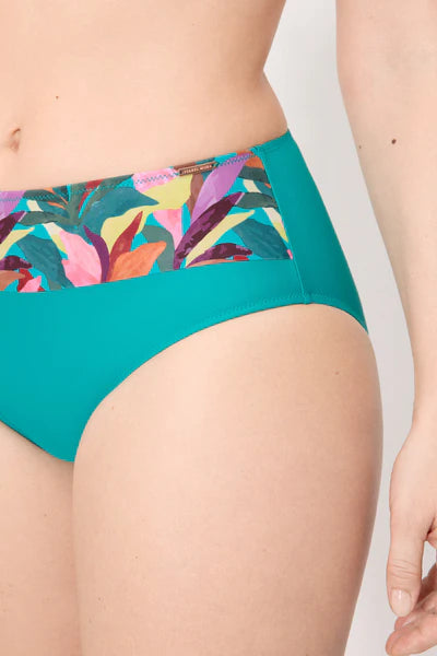 Braga bikini COMBINABLE talle alto estampado hojas YSABEL MORA