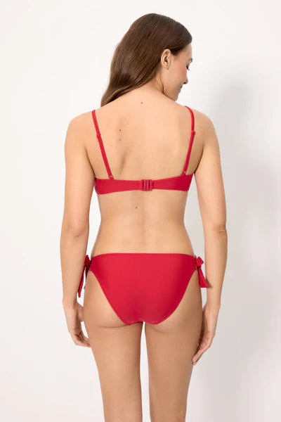 Braga bikini COMBINABLE anudada roja oscura YSABEL MORA