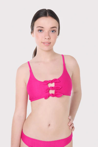Top bikini juvenil COMBINABLE detalle nudos Ysabel Mora