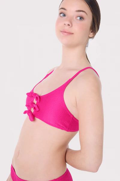 Top bikini juvenil COMBINABLE detalle nudos Ysabel Mora