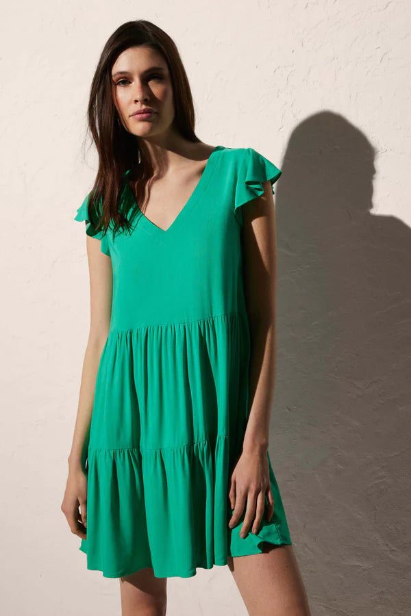 Vestido playero mujer verde vibrante YSABEL MORA