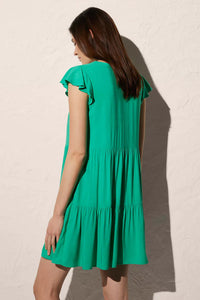 Vestido playero mujer verde vibrante YSABEL MORA