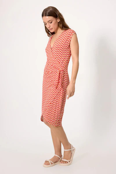 Vestido punto estampado étnico cruzado YSABEL MORA