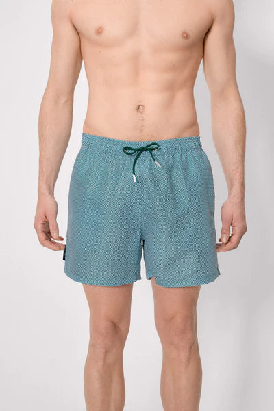 Bañador medio estampado étnico azul YSABEL MORA