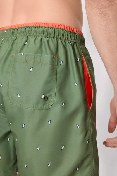 Bañador hombre secado rápido estampado pingüinos YSABEL MORA