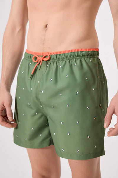 Bañador hombre secado rápido estampado pingüinos YSABEL MORA