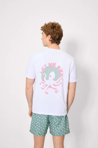 Camiseta manga corta básica Let me sea blanco YSABEL MORA