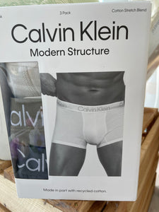 Pack 3 Boxer Cotton Stretch Blend Modern Structure  CALVIN KLEIN