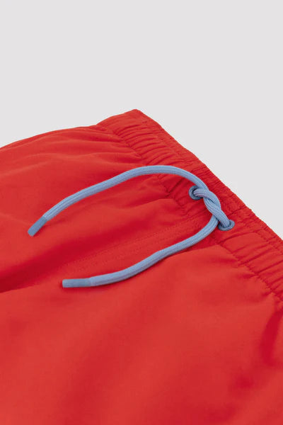 Bañador niño corto forro contraste rojo Ysabel Mora