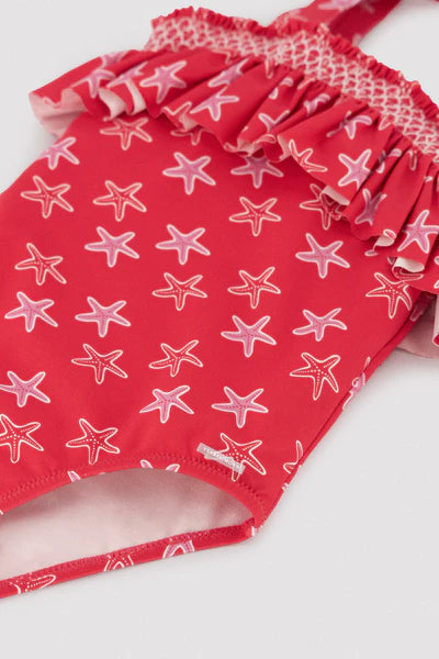 Bañador niña detalles volantes estampado étnicos Ysabel Mora
