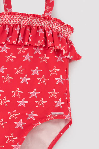 Bañador niña detalles volantes estampado étnicos Ysabel Mora