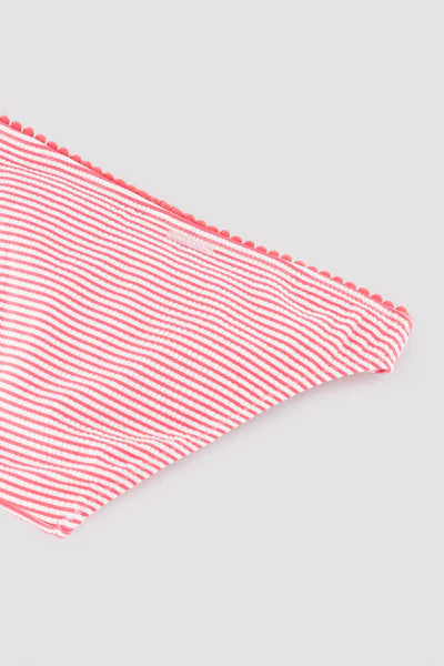 Bikini niña detalle volantes estampado rayas Ysabel Mora