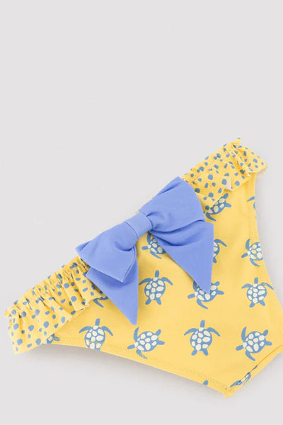 Culetín niña detalle volantes y lazos estampado tortugas Ysabel Mora