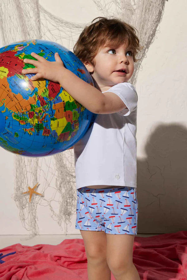 Conjunto camiseta y bañador bebé niño Ysabel Mora