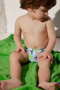 Bañador bebé tipo boxer estampado tucanes Ysabel Mora