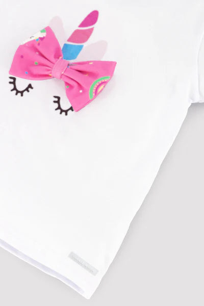 Conjunto bebé camiseta y culetín estampado unicornios Ysabel Mora