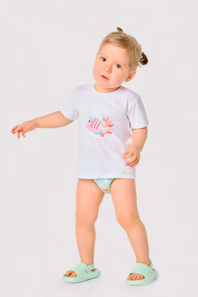 Conjunto bebé camiseta y braguita estampado fauna marina Ysabel Mora