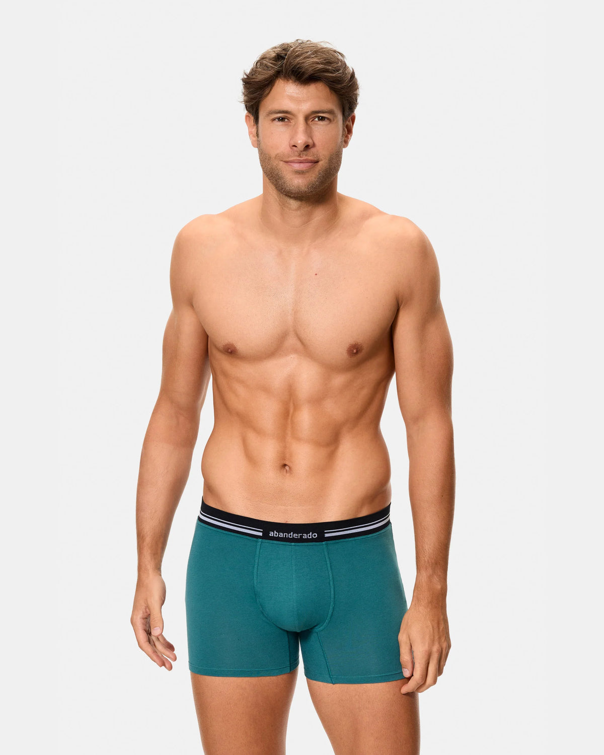 Bóxer cerrado de hombre con cintura extrasuave compresión inteligente verde ABANDERADO