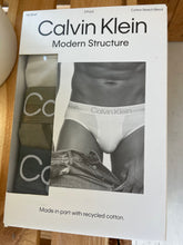 Cargar imagen en el visor de la galería, Pack 3 SLIPS Modern Structure Cotton Stretch blend CALVIN KLEIN