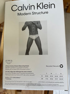 Pack 3 SLIPS Modern Structure Cotton Stretch blend CALVIN KLEIN