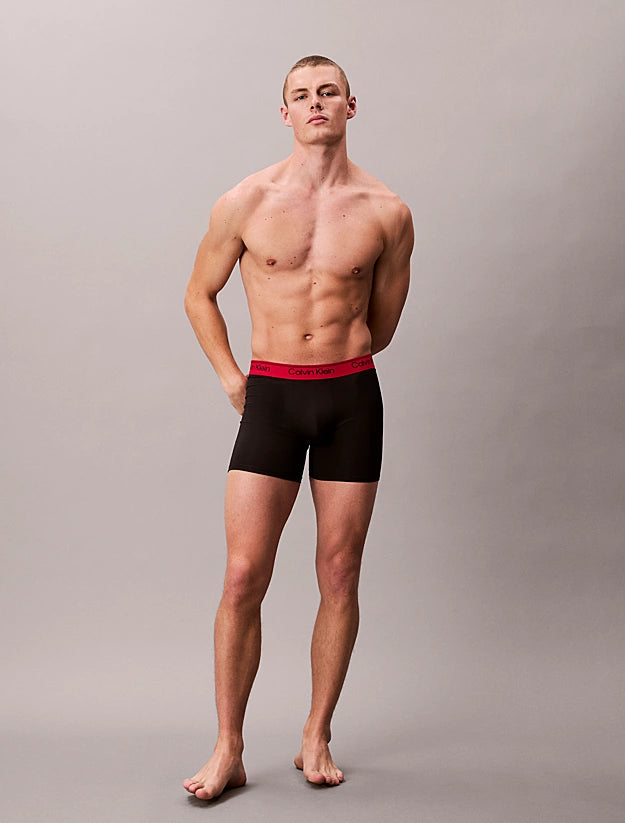 Pack 3 boxer tipo briefs negros microfibra transpirable MICROFIBER STRETCH CALVIN KLEIN