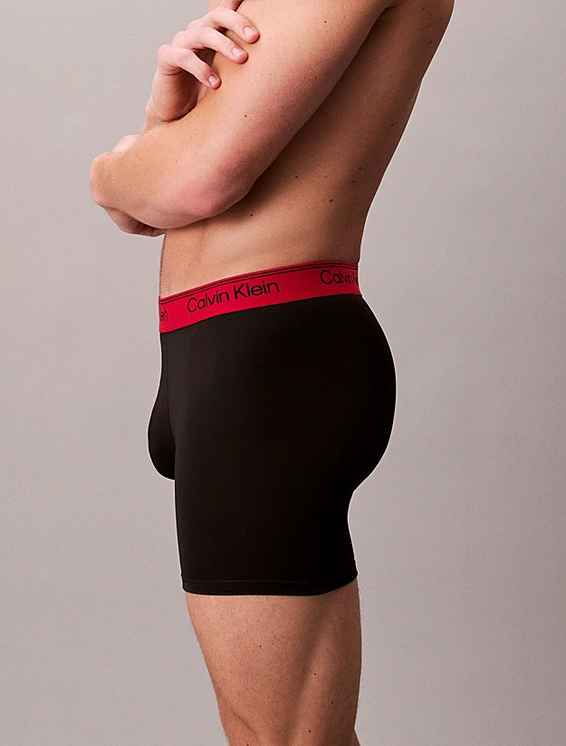 Pack 3 boxer tipo briefs negros microfibra transpirable MICROFIBER STRETCH CALVIN KLEIN