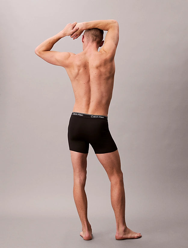 Pack 3 boxer tipo briefs negros microfibra transpirable MICROFIBER STRETCH CALVIN KLEIN