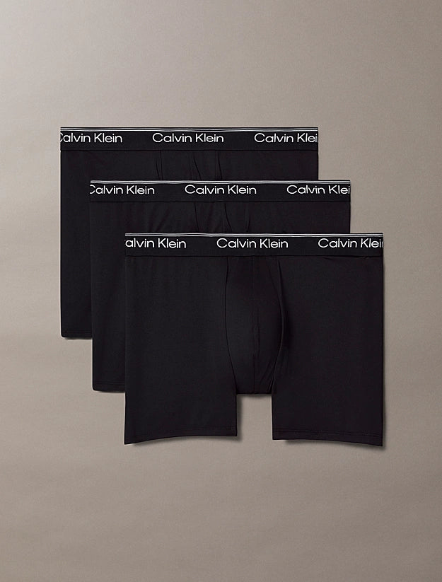 Pack 3 boxer tipo briefs negros microfibra transpirable MICROFIBER STRETCH CALVIN KLEIN