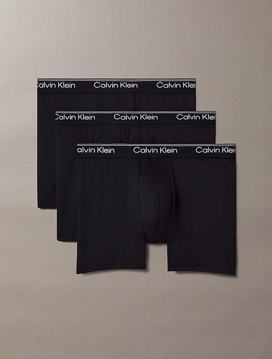 Pack 3 boxer tipo briefs negros microfibra transpirable MICROFIBER STRETCH CALVIN KLEIN