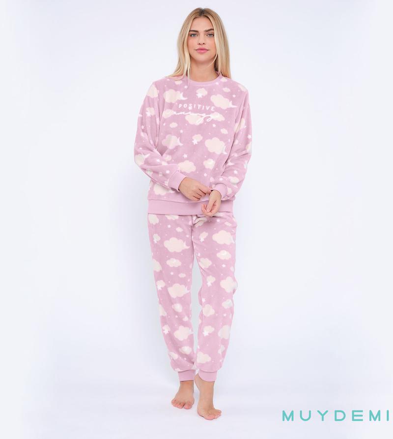 Pijama mujer coralina NUBES BLANCAS MUYDEMI