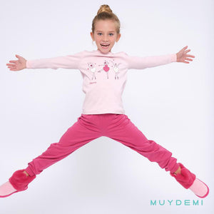 Pijama niña algodón de invierno estampado bailarina MUYDEMI