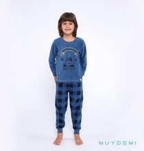 Cargar imagen en el visor de la galería, Pijama de invierno niño tejido polar Adventure MUYDEMI