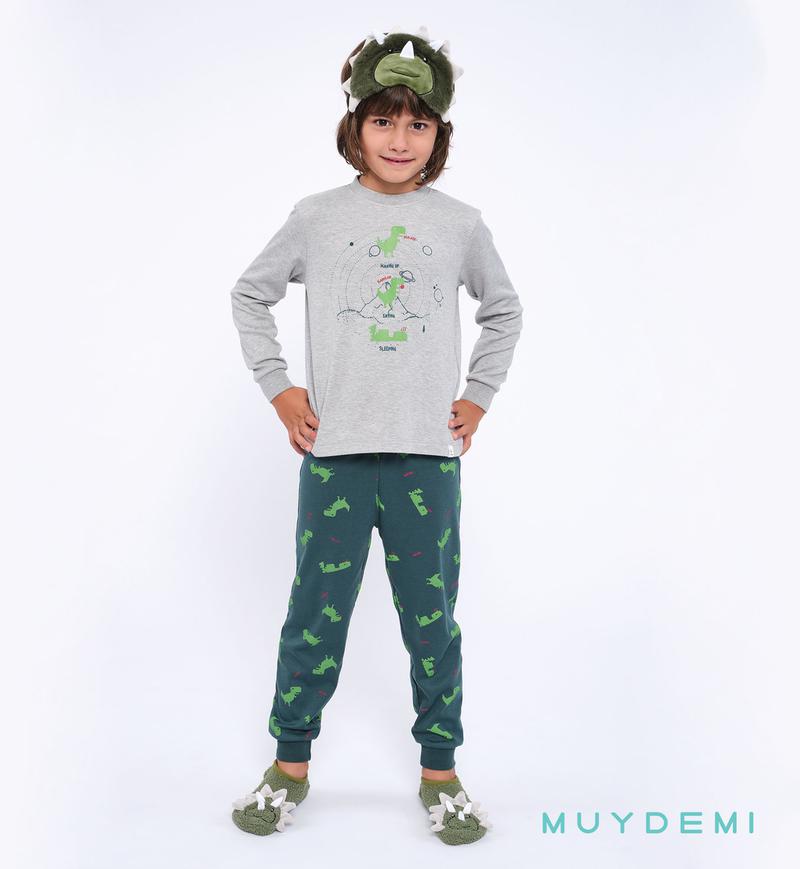 Pijama de algodón invierno niño estampado dinosaurios MUYDEMI