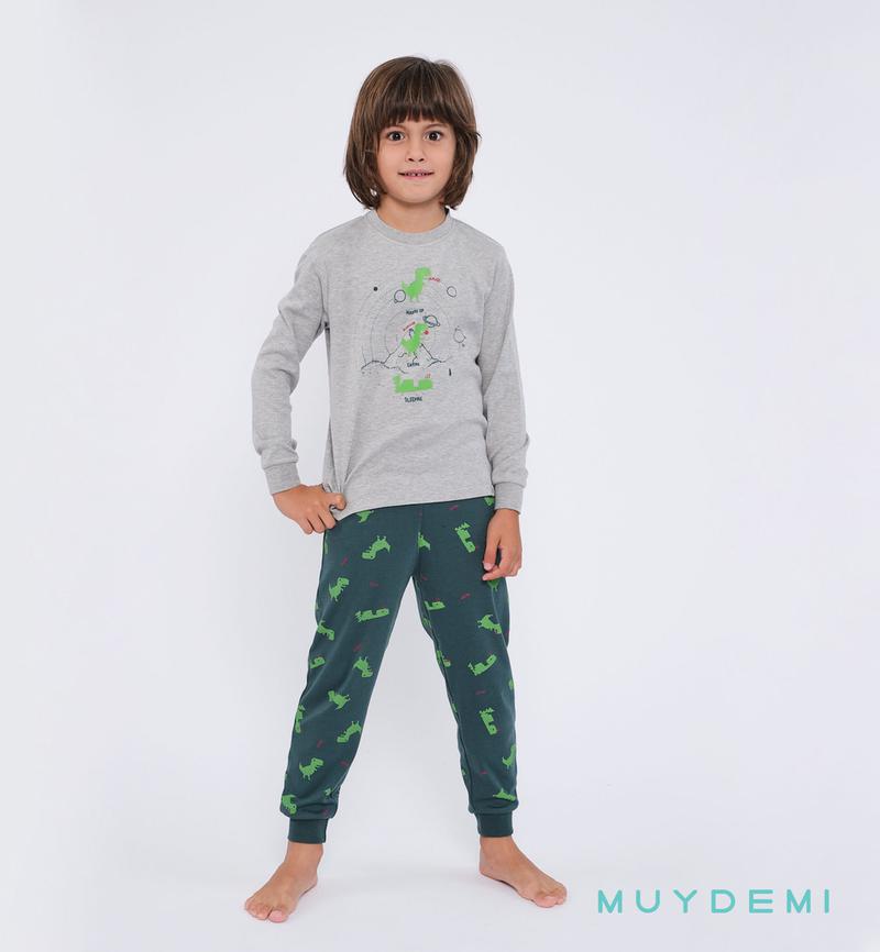 Pijama de algodón invierno niño estampado dinosaurios MUYDEMI