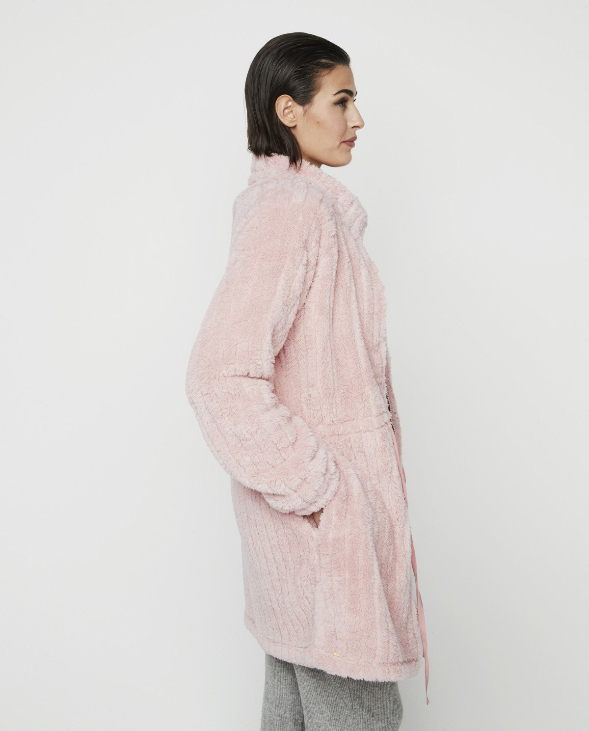 Bata de casa con cremallera tejido soft Selmark