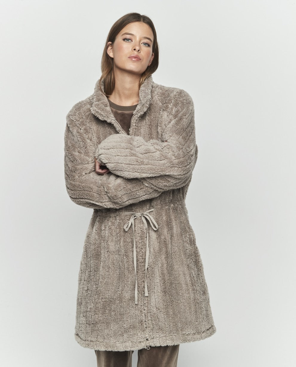 Bata de casa con cremallera tejido soft Selmark