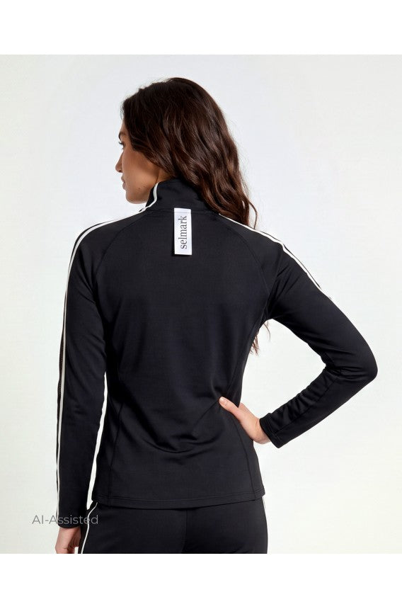 Chaqueta deportiva color negro colección Pilar Rubio para Selmark