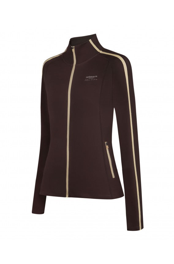 Chaqueta deportiva color marrón colección Pilar Rubio para Selmark