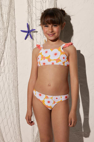 Bikini niña estampado flores Ysabel Mora