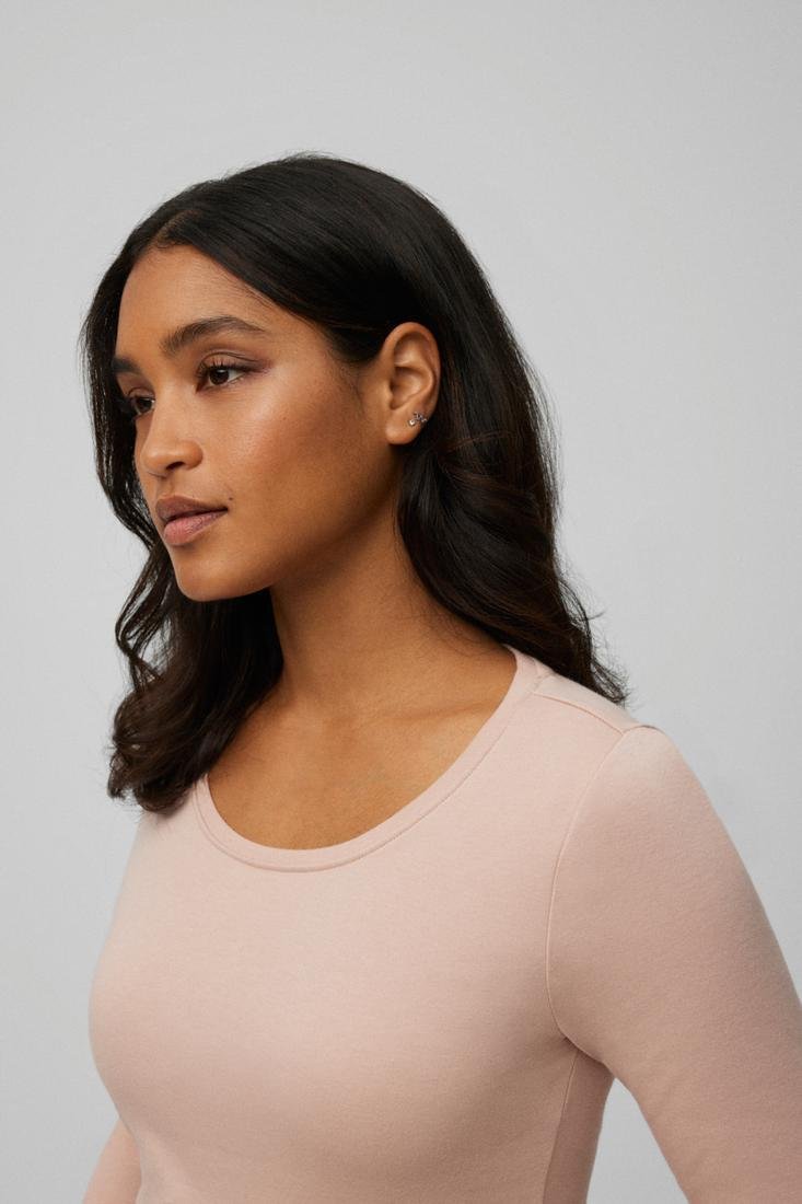 Camiseta mujer térmica ligera rica en algodón cuello redondo Ysabel Mora