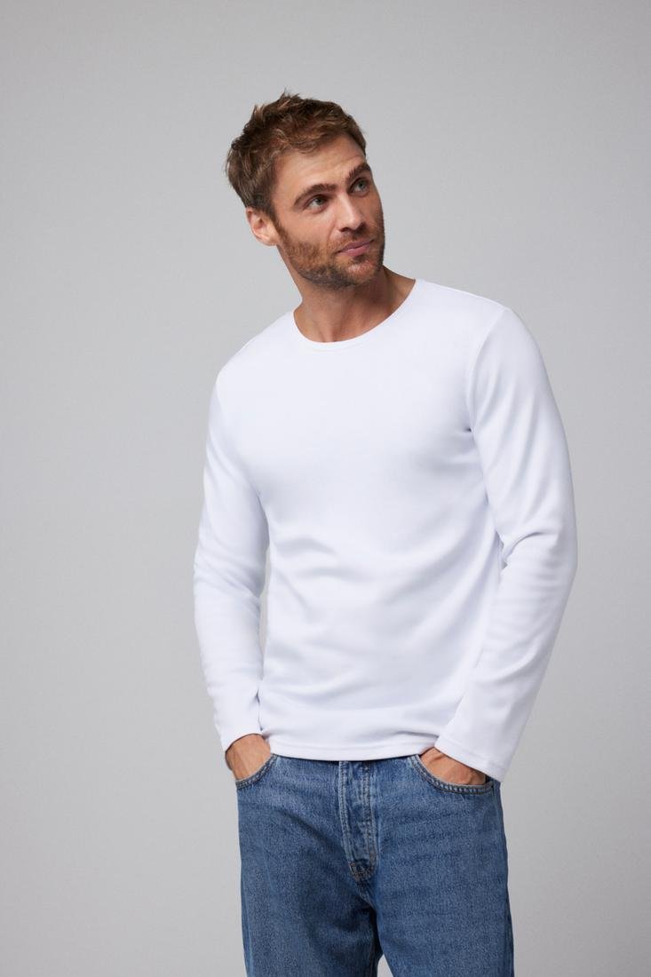 Camiseta hombre térmica ligera algodón manga larga y cuello redondo Ysabel Mora