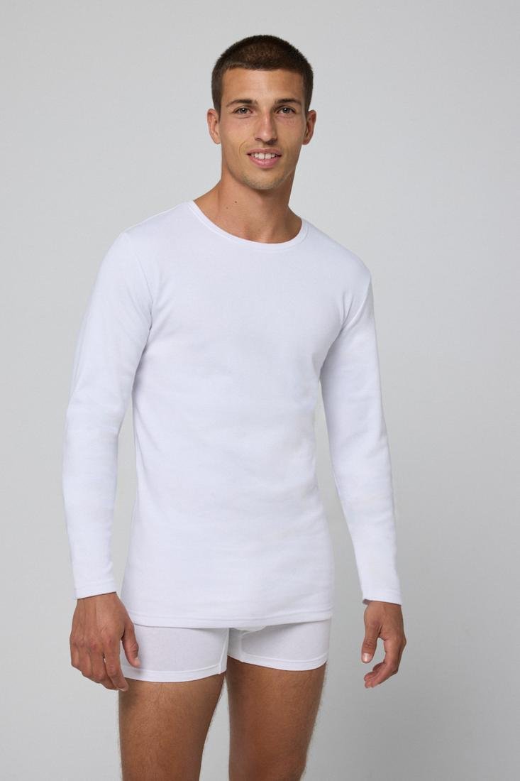 Camiseta hombre térmica ligera algodón manga larga y cuello redondo Ysabel Mora