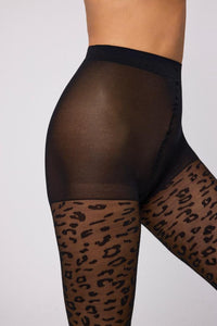 Panty mujer 20 deniers estampado animal print Ysabel Mora